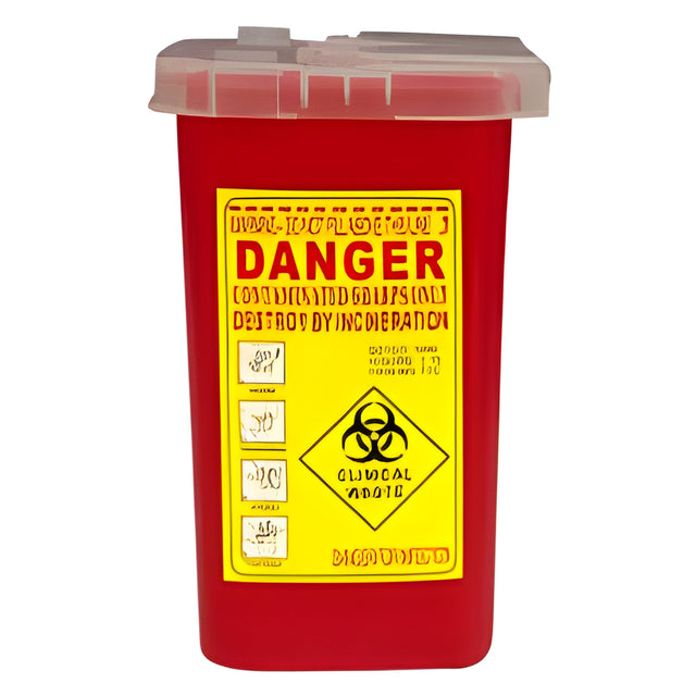 Sharps Container with Cover, 1L – 1 Ea