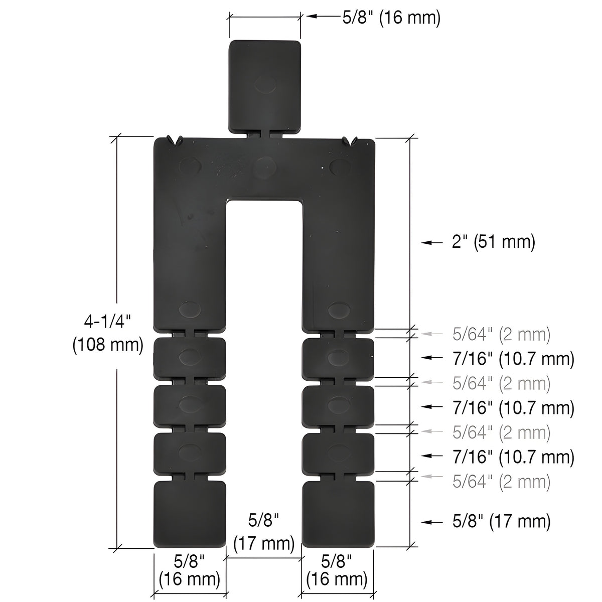 CRL 1/16" x 4-1/4" Shimstack Shims