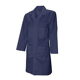 Shop Coats, Snap Closures, Blue, Small- 1 Each