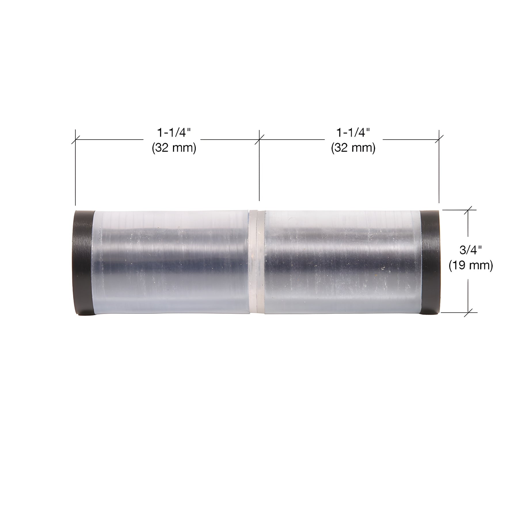 CRL Oil Rubbed Bronze Cylinder Style Back-to-Back Shower Door Knobs With Plastic Sleeve