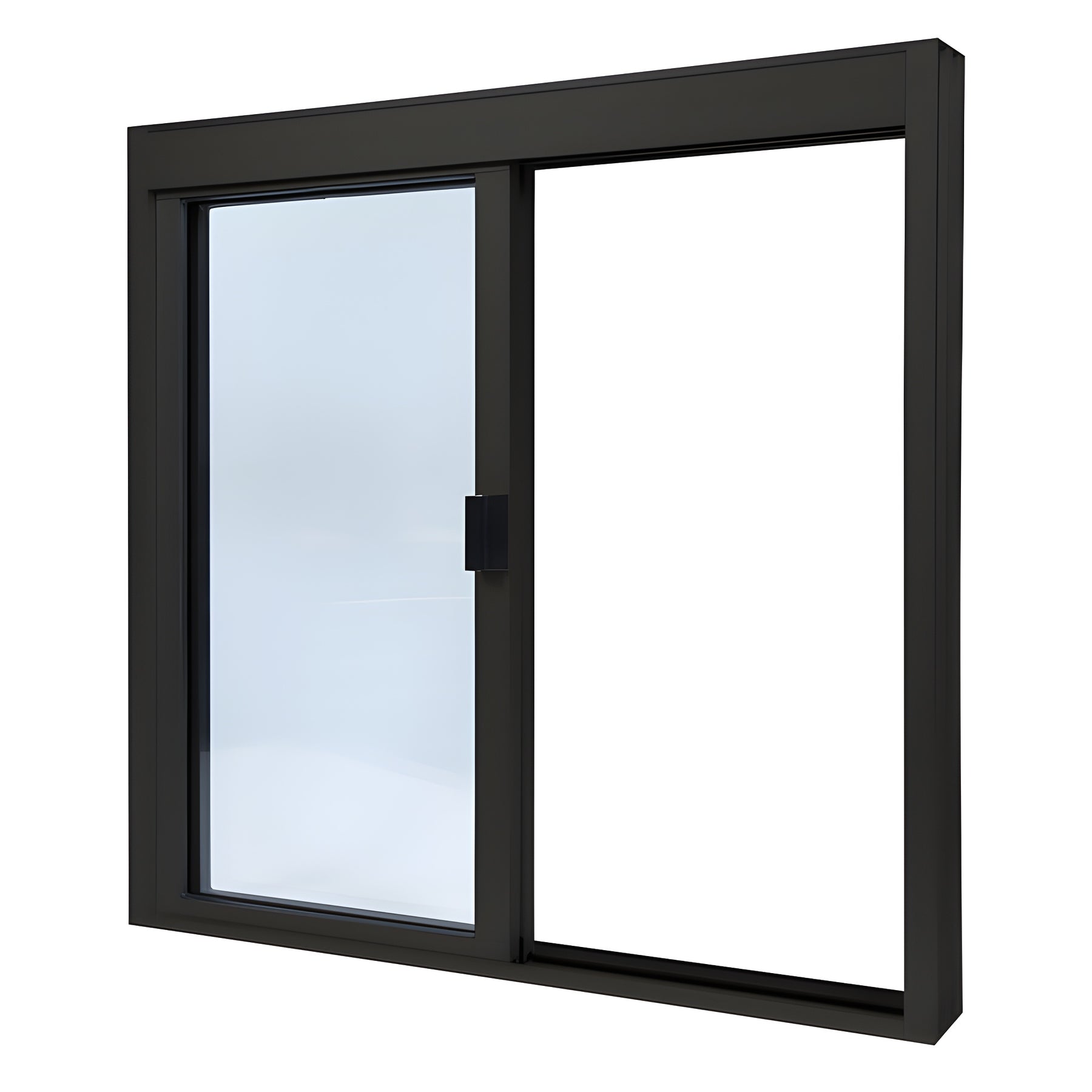 CRL Duranodic Bronze Anodized Standard Size Manual DW Deluxe Service Window Glazed with Full Bottom Track