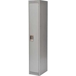 Single Tier Lockers, Bank of 1, 12"x 18"x 72", Grey- 1 Each
