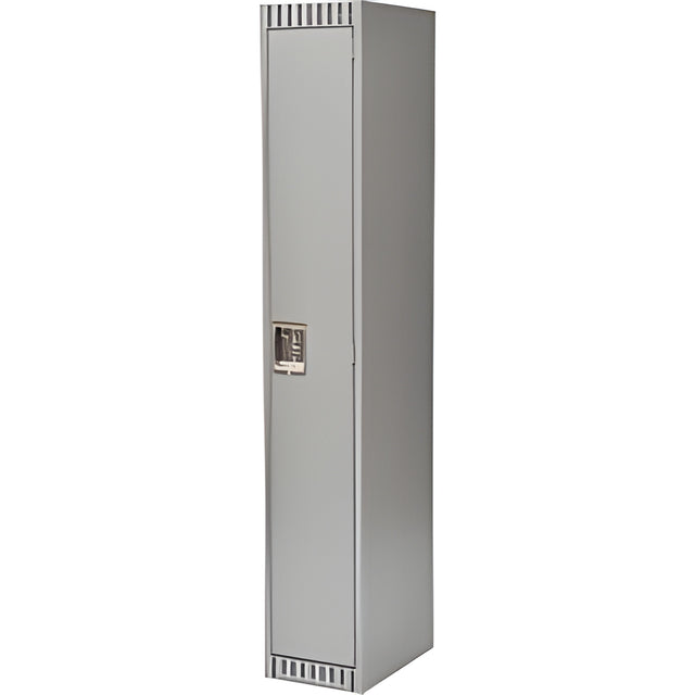 Single Tier Lockers, Bank of 1, 12"x 18"x 72", Grey