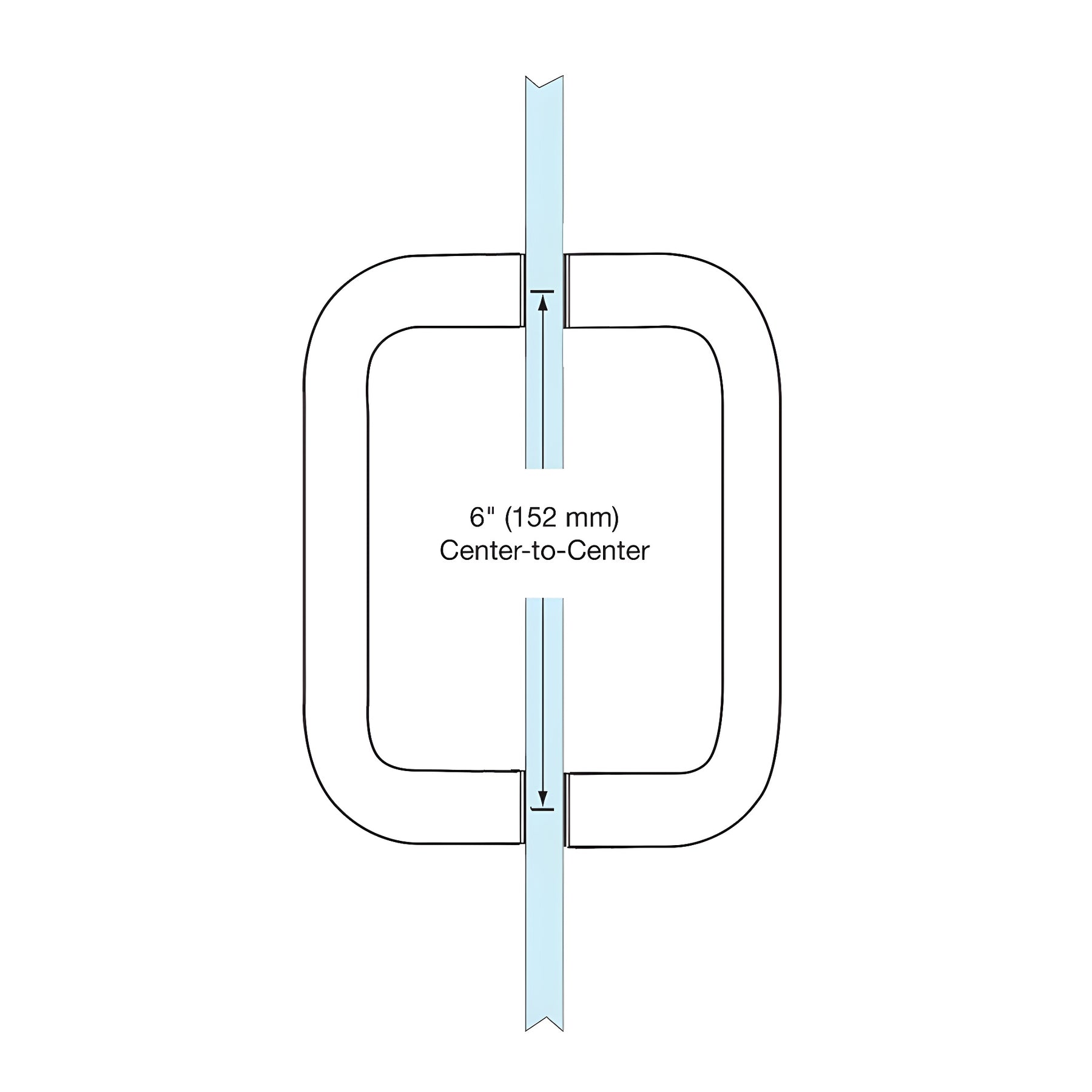 CRL Satin Brass 6" Back-to-Back Solid Brass 3/4" Diameter Pull Handles Without Metal Washers