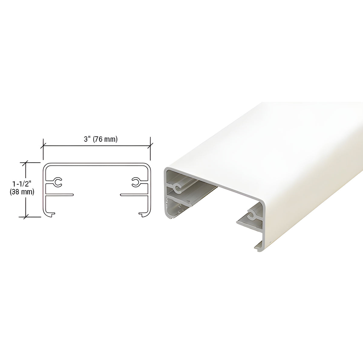 Sky White 200X Series 241" Long Top Rail