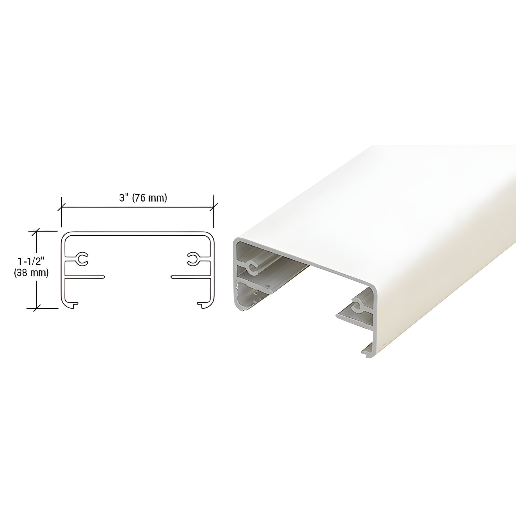 Sky White 200X Series 241" Long Top Rail