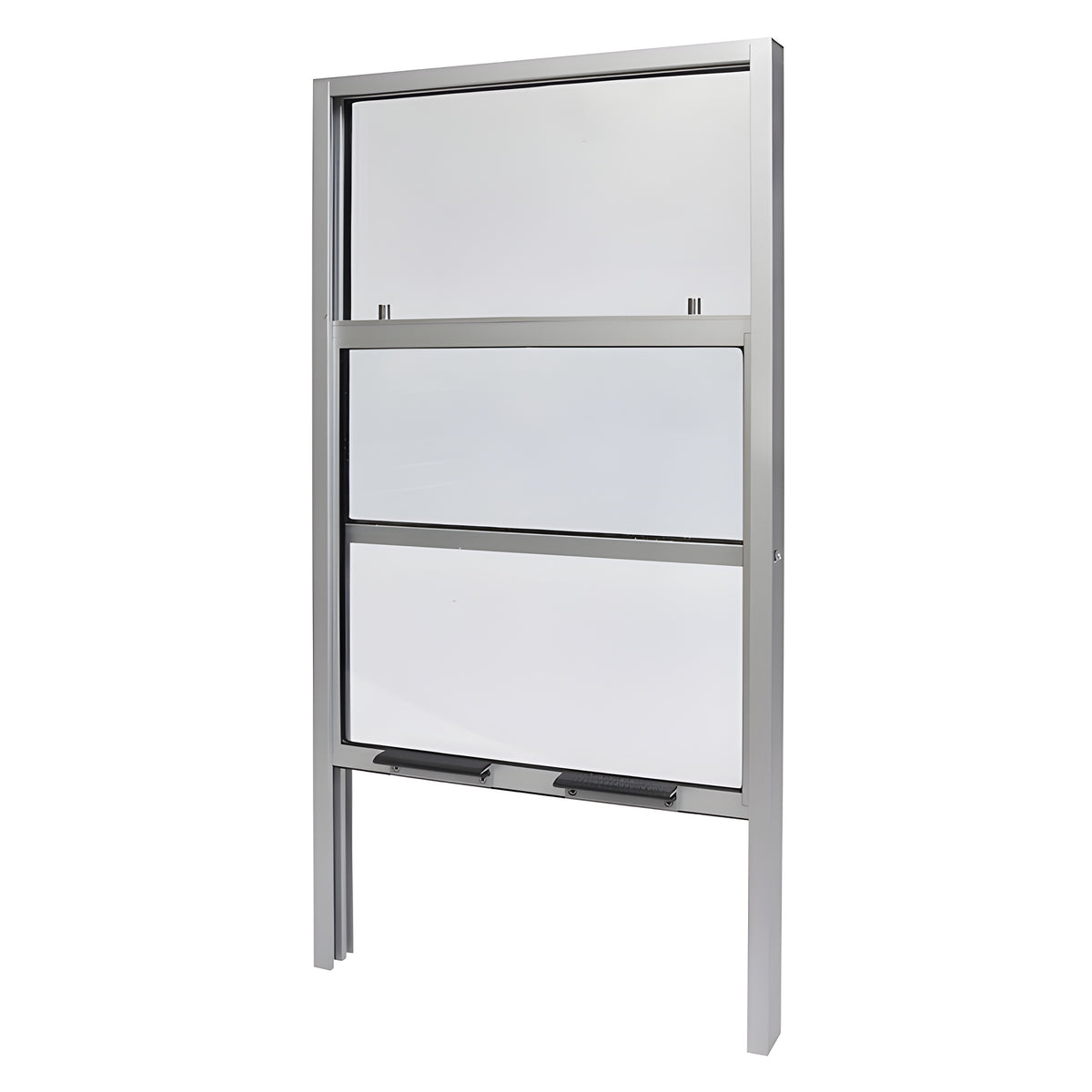 CRL Satin Anodized 15" x 30" Vertical Sliding Service Windows with 1/4" Clear tempered Glass included No Screen