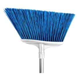 Spectra 12" Color-Coded Angle Broom with 48" Fiberglass Handle, Blue- 12 / Case