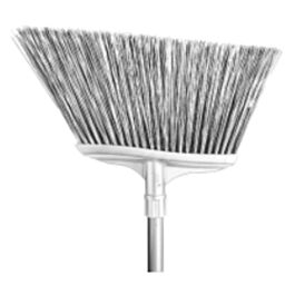 Spectra 12" Color-Coded Angle Broom with 48" Fiberglass Handle, White- 12 / Case