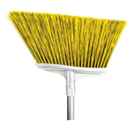 Spectra 12" Color-Coded Angle Broom with 48" Fiberglass Handle, Yellow- 12 / Case