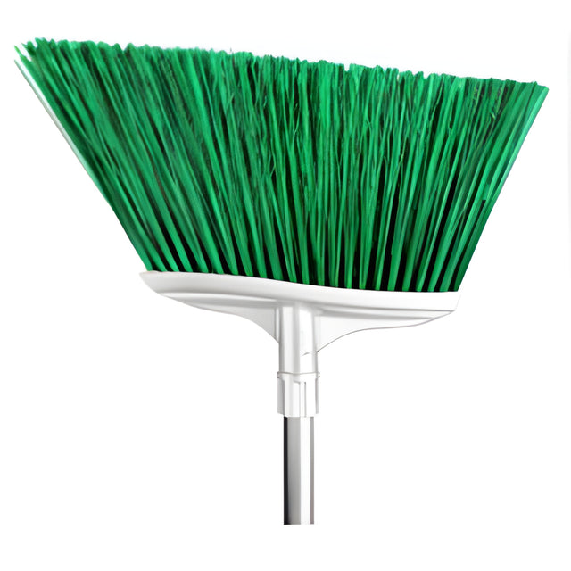 Spectra 16" Color-Coded Angle Broom with 48" Fiberglass Handle, Green – 12/Case