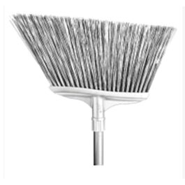 Spectra 16" Color-Coded Angle Broom with 48" Fiberglass Handle, White- 12 / Case
