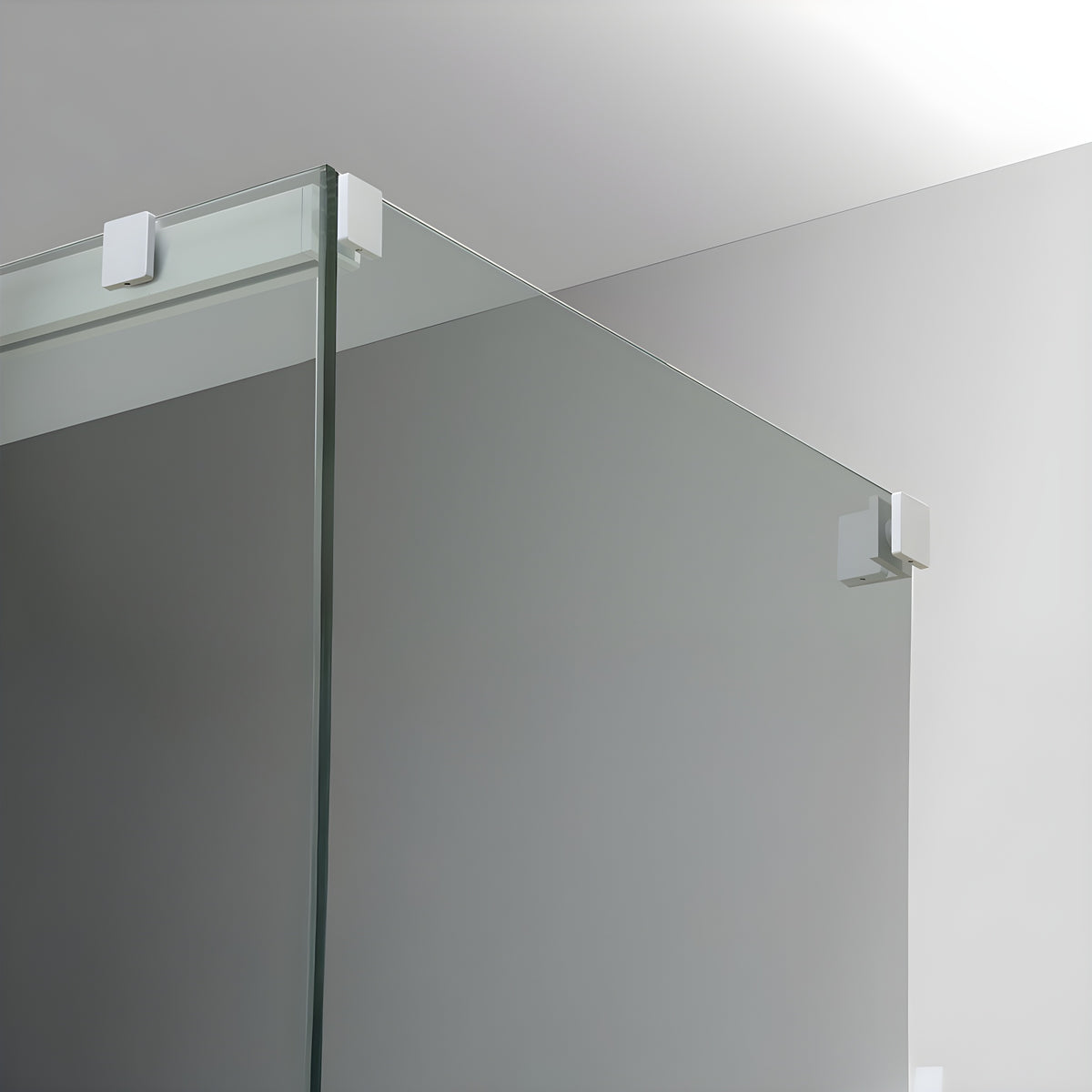 CRL Brushed Nickel 180º with Square Style Clamp - 84"
