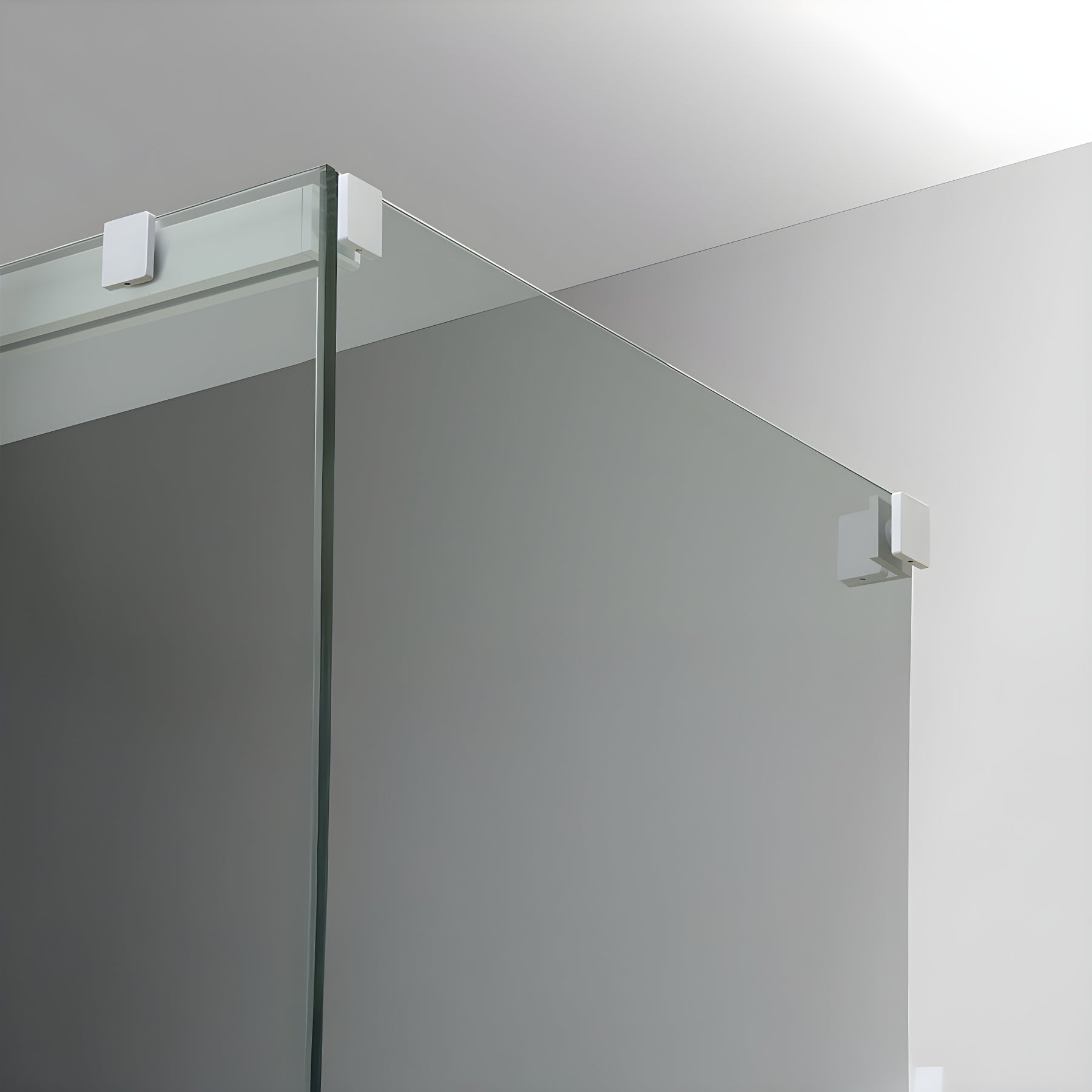 CRL Brushed Nickel 180º with Square Style Clamp - 84"