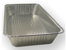 Square Foil Cake Container, 7.88" x 7.88" x 1.34"- 500 / Case