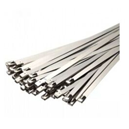 Stainless Steel Cable Ties, 33", 200 Lbs Tensile Strength- 100 / Bag