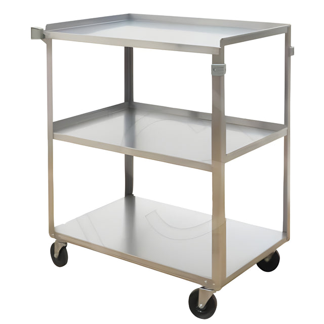 Stainless Steel Shelf Carts, 3 Shelves, 17-5/8" x 33" x 27-1/8"- 1 Ea