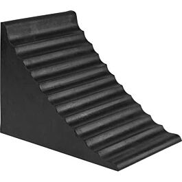 Standard Duty Rubber Wheel Chock, 7-1/8"W x 9-7/8"H x 7-1/2"D -1 Ea