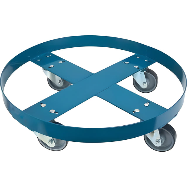 Steel Drum Dolly, Round Frame, 4 Caster- 1 Ea
