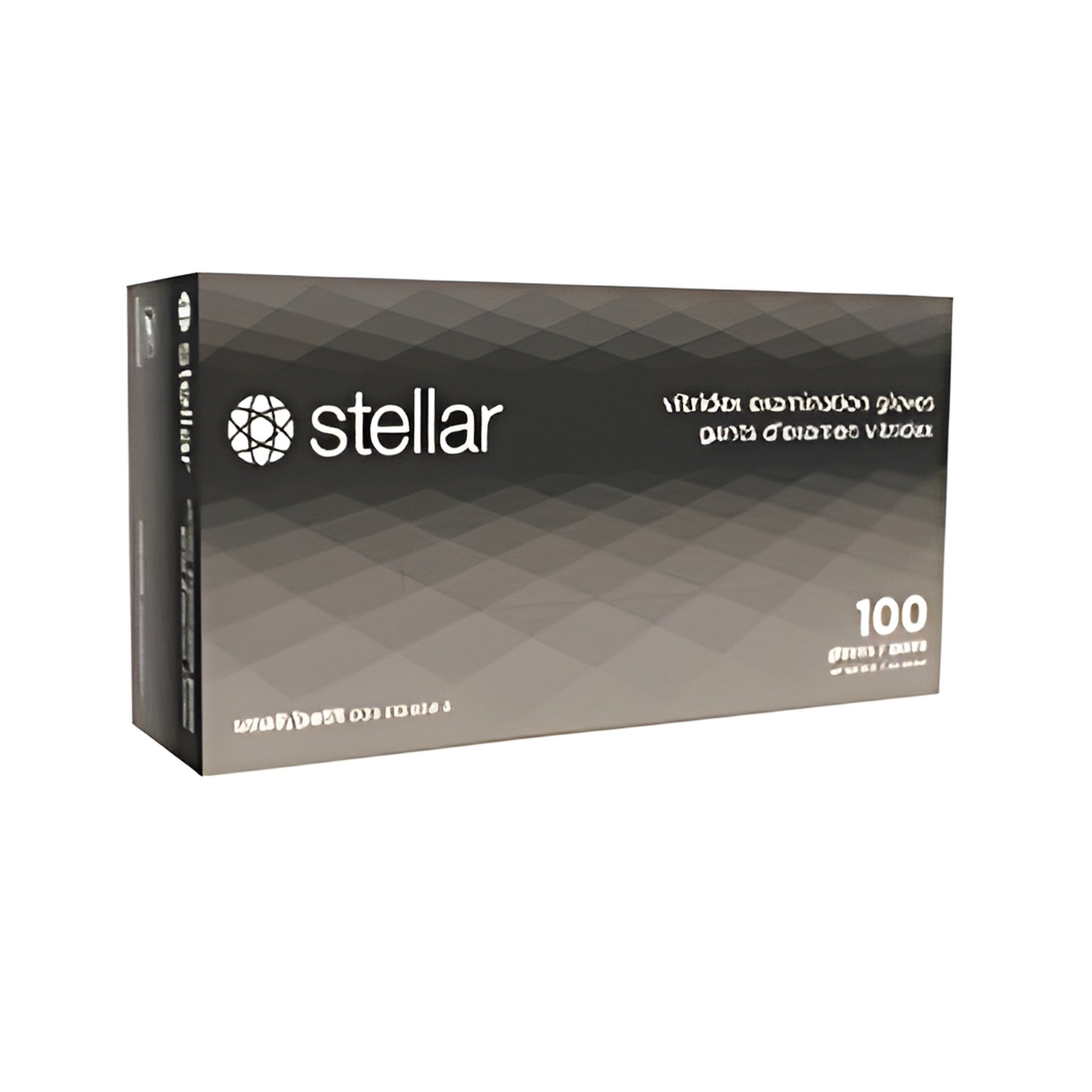 Stellar Vitridex Gloves, Black, PF, Medium -100/ Box
