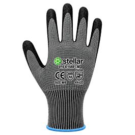 Stellar Black PU Coated Gloves, Cut Level 6, Sz 08 (Medium) - 12 Pr / Bag