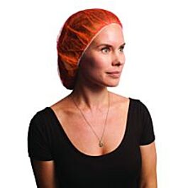 Stellar Bouffant Caps, Orange, 24" - 100 Caps / Bag