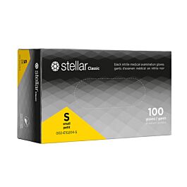 Stellar Classic Black Nitrile Gloves , Small-100/ Box