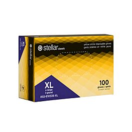 Stellar Classic Yellow Nitrile Gloves, X-Large- 100/ Box