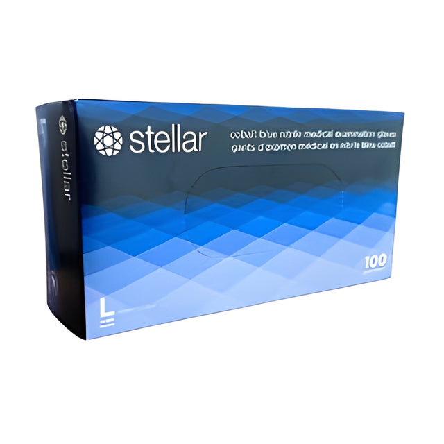 Stellar Classic Cobalt Blue Nitrile Exam Gloves, X-Large – 100/Box