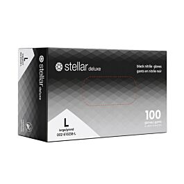 Stellar Deluxe Black Diamond Grip Gloves, Large - 100/ Box