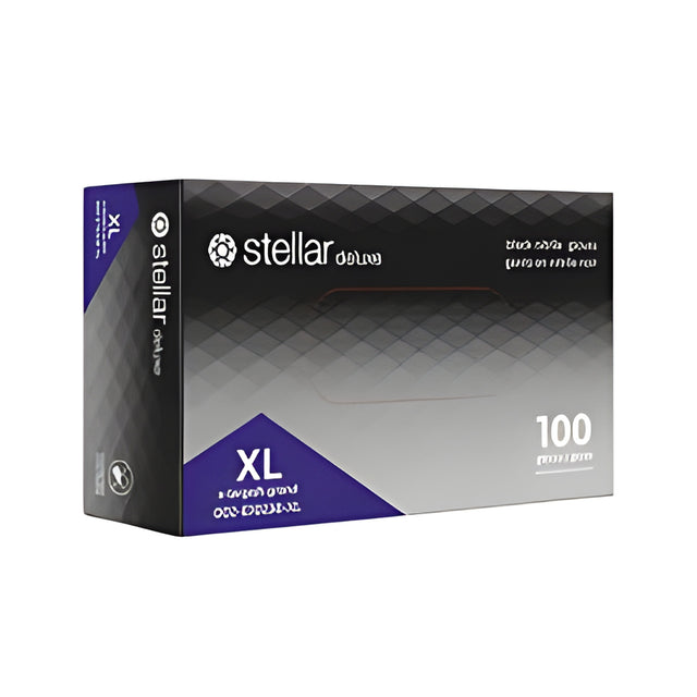 Stellar Deluxe Black Diamond Grip Gloves, X-Large – 100/Box