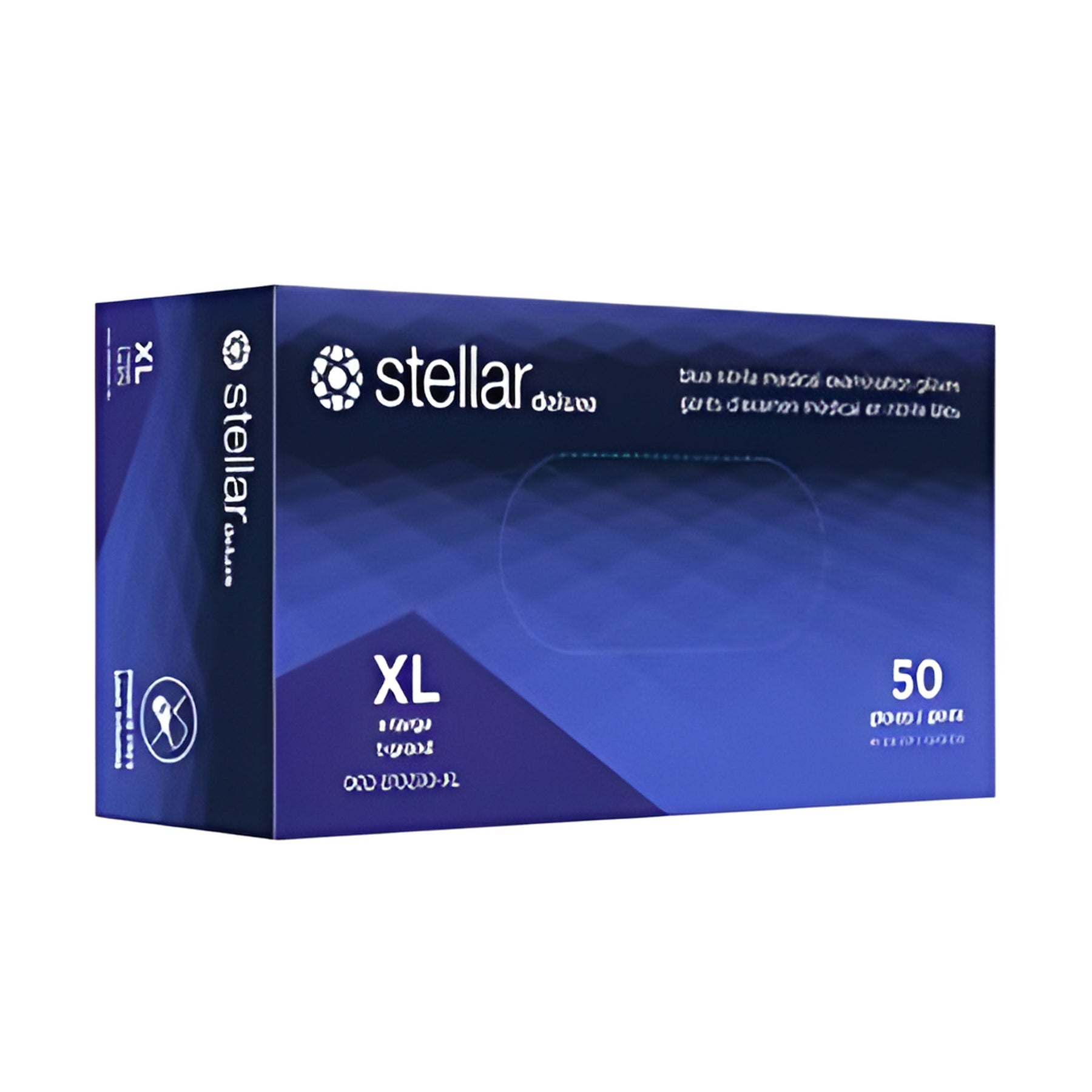 Stellar Deluxe Blue Nitrile Gloves, X-Large-50/Box