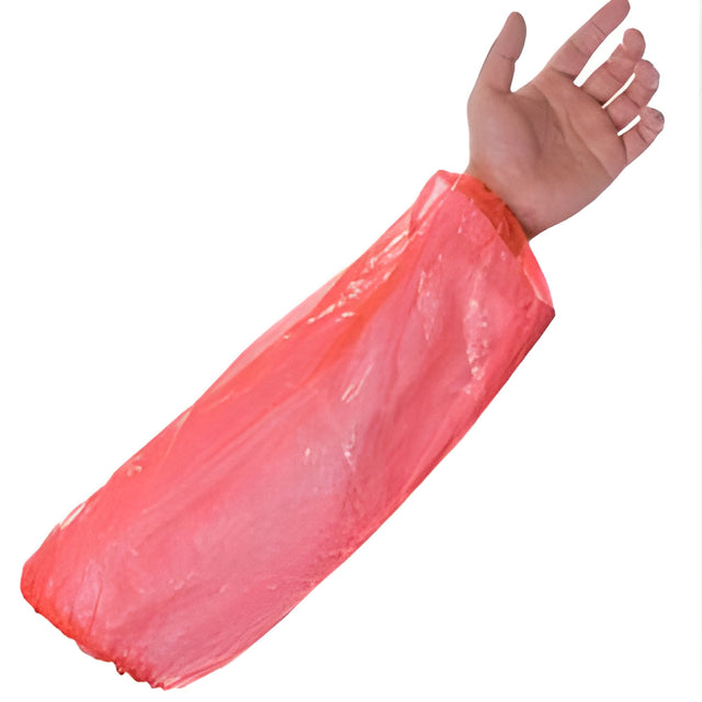 Stellar Disposable Poly Sleeves, Red – 100/Bag