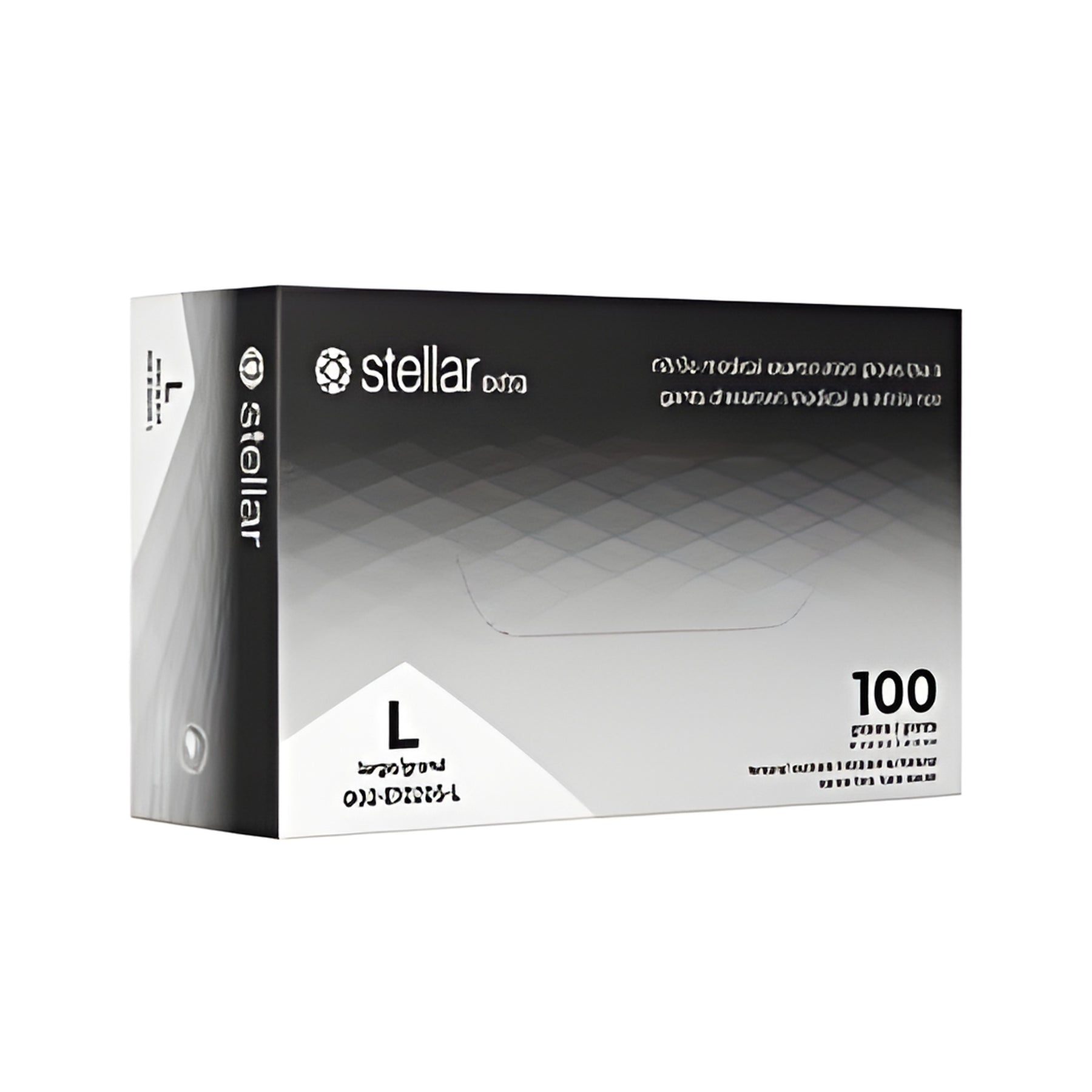 Stellar Extra Black Nitrile Gloves , Large-100/ Box