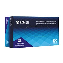 Stellar Extra Blue Nitrile Gloves , X-Large-100/ Box