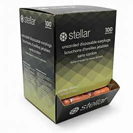 Stellar Foam Ear Plugs, Uncorded, Orange- 100 Pr/ Box