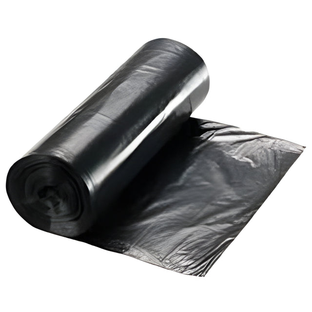 Stellar Garbage Bags, Coreless Roll, Black, Strong, 26" x 36"- 25 / Roll x 8 Rolls / Case