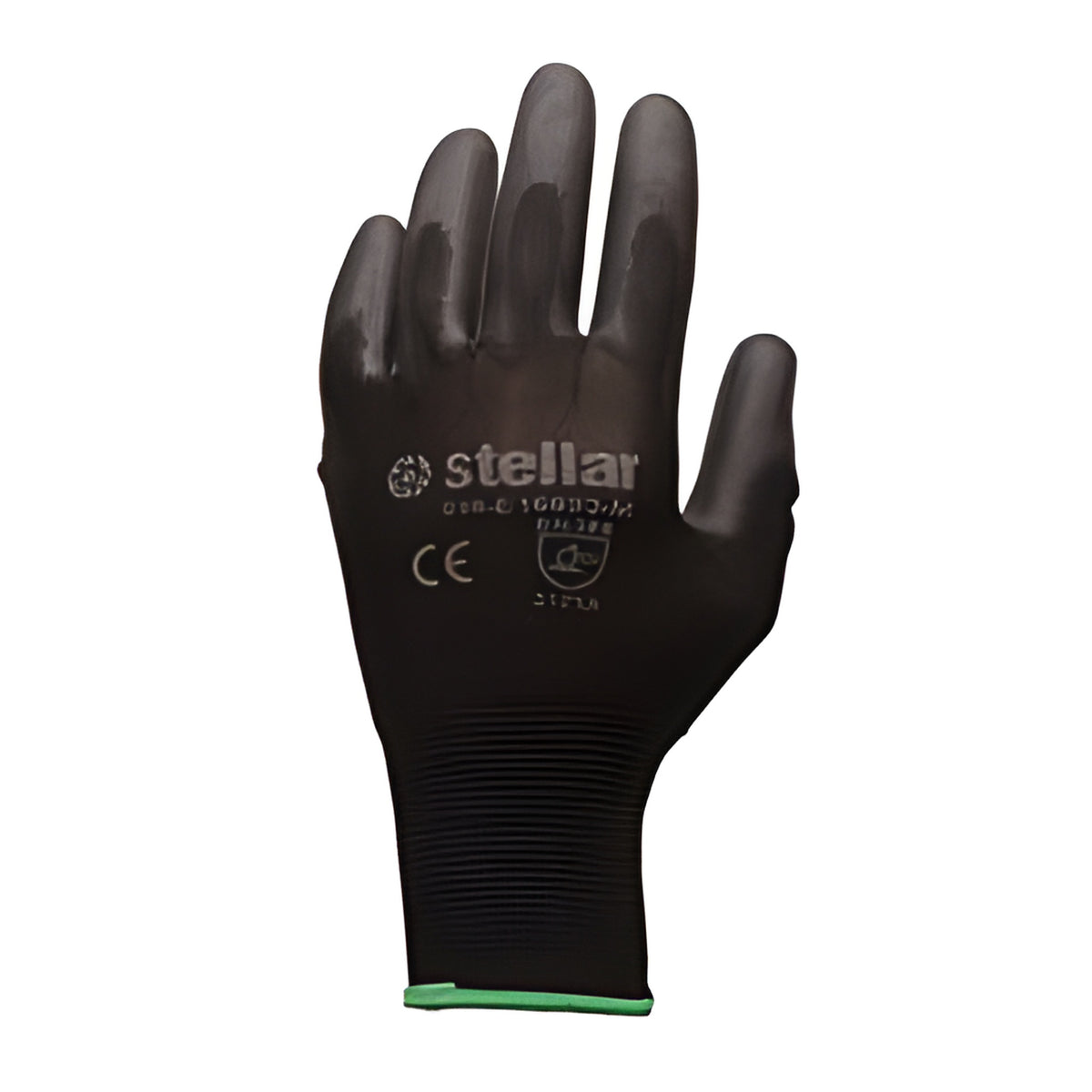 Stellar PU Coated Nylon Gloves, Black, Sz 09 (Large)- 12 Pr/ Bag