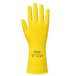 Stellar Latex Gloves, Yellow, Sz 09 (Large)- 12 Pr/Bag