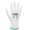 Stellar PU Coated Nylon Gloves, White, Sz 08 (Medium) - 12 Pr/ Bag