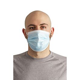 Stellar Pleated Mask with Ear Loops, Level 2, Blue - 50 / Box