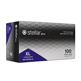 Stellar Plus Black Nitrile Gloves , X-Large-100/ Box