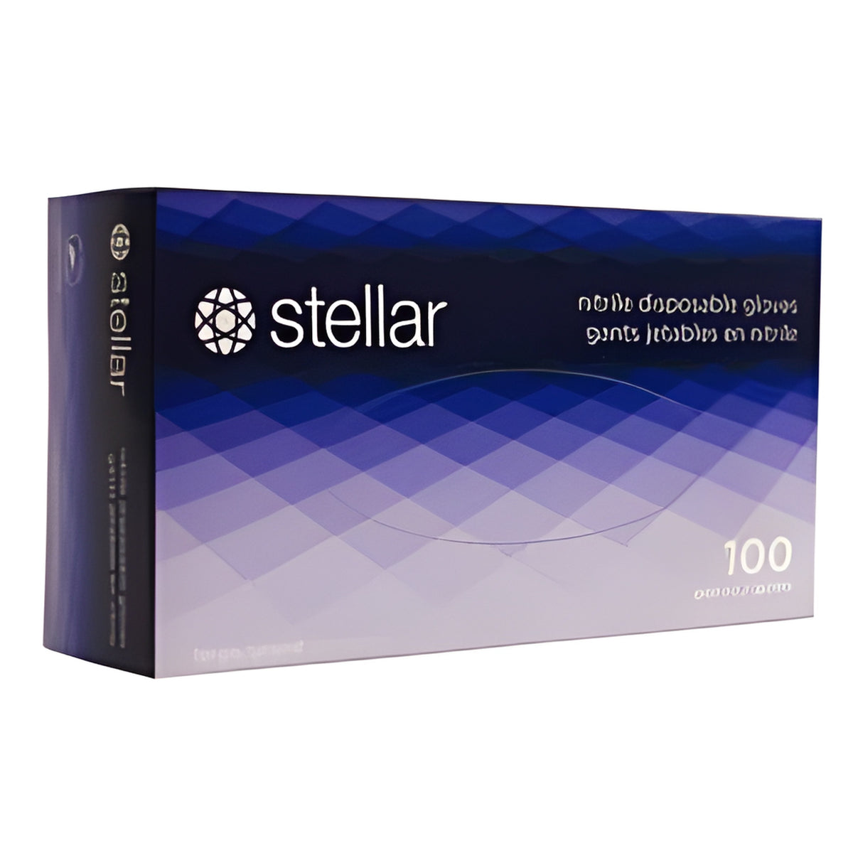 Stellar Plus Nitrile Examination Gloves, Blue, Large- 100/Box