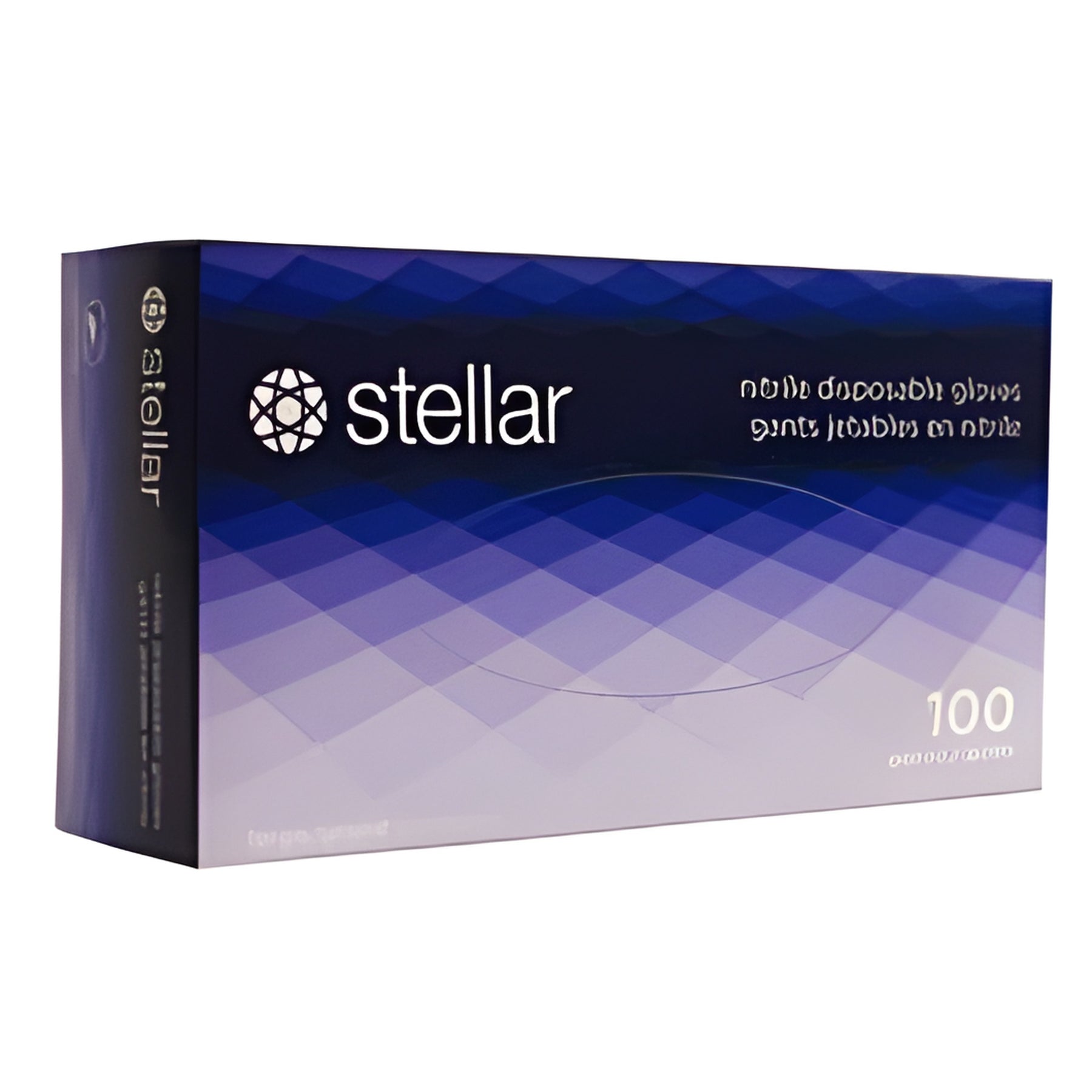 Stellar Plus Nitrile Examination Gloves, Blue, Large- 100/Box