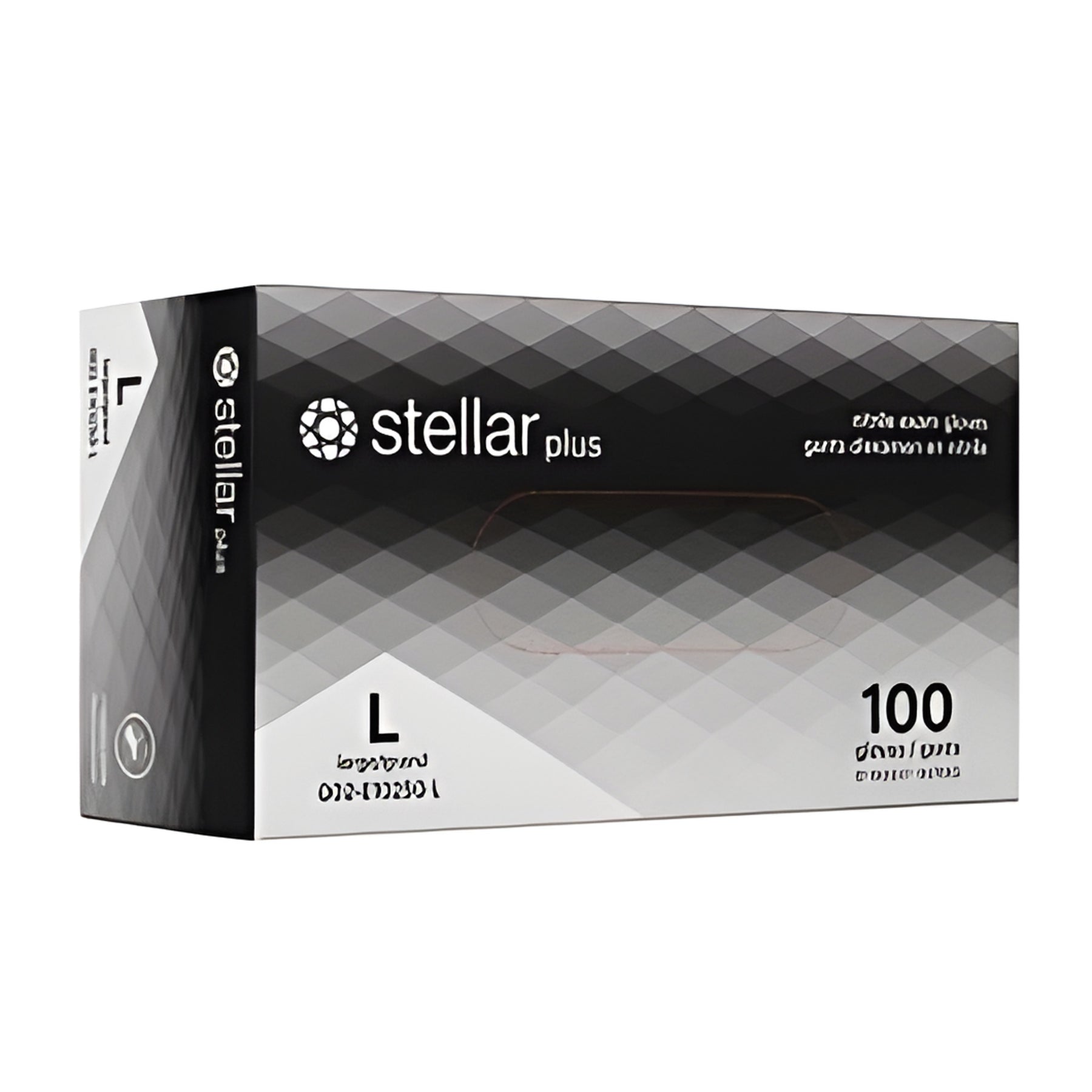 Stellar Plus Black Nitrile Gloves , Large-100/ Box