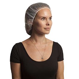Stellar Polyester Mesh Hairnets, White, 21"- 100 / Bag