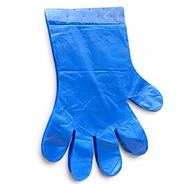 Stellar Polyethylene Disposable Gloves, Blue, Wicketed- 4,000 Pcs/Case