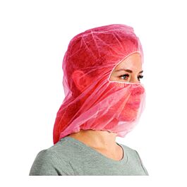 Stellar Polypropylene Balaclava Hood, Red, One size- 500 / Case