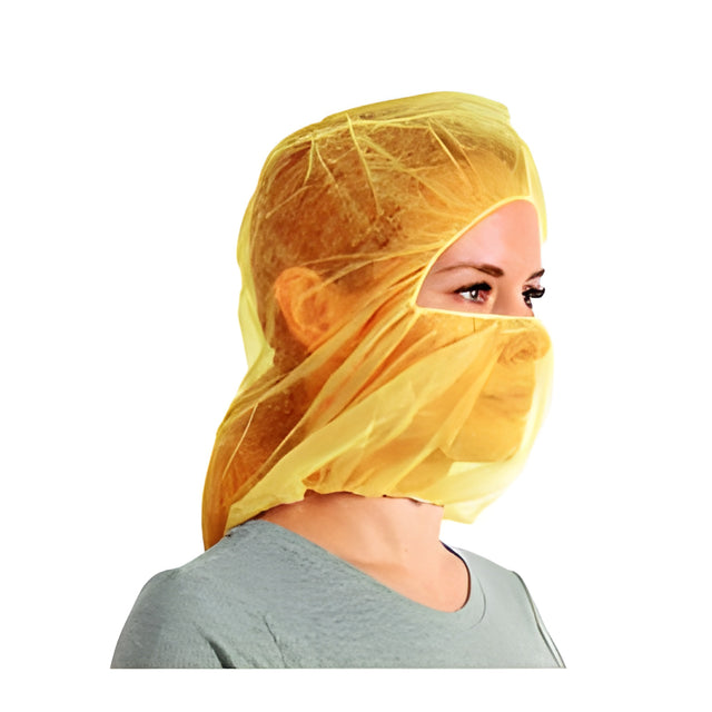Stellar Polypropylene Balaclava Hood, Yellow, One size – 50/Bag