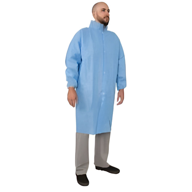 Stellar Polypropylene Lab Coats- Blue, XL – 50/Case